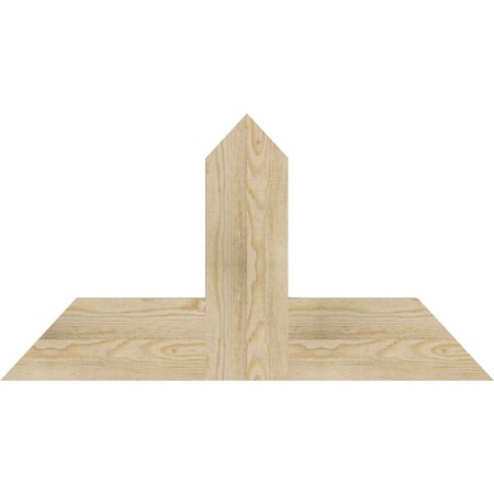 Ekena Millwork Portland Rough Sawn Timber Gable Bracket, Douglas Fir, 36"W x 19"H x 2"D x 6"F, 13/12 Pitch GBW036X19X0206POR00RDF